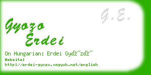 gyozo erdei business card